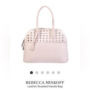 Rebecca Minkoff Baby Pink Studded Satchel Bag